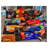 Lot of Nerf and Toy Blasters, Assorted Models and Accessories