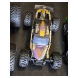 New Bright RC Monster Truck, RC Buggy, and Green Toy Garbage Truck - No Controllers