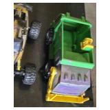 New Bright RC Monster Truck, RC Buggy, and Green Toy Garbage Truck - No Controllers