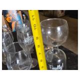 Wine Glasses Assortment including Large Novelty Glass, Bride Squad Glass, and More