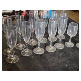Set of 13 Assorted Wine and Champagne Glasses