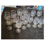 Set of Various Wine Glasses Including Naked Winery and Crystal Designs
