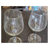 Set of Various Wine Glasses Including Naked Winery and Crystal Designs