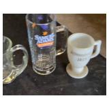 Assorted Glass Mug Collection including Samuel Adams and White Bear High School Reunion Mugs
