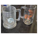 Assorted Glass Mug Collection including Samuel Adams and White Bear High School Reunion Mugs