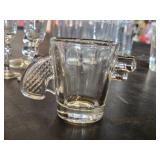 Set of Assorted Glassware Including Shot Glasses, Wine Glasses, and Novelty Glasses