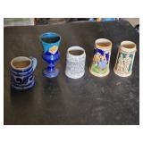 Set of German Beer Steins and Renaissance Festival Goblet