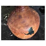 Collection of Vintage Bottles Including Erven Lucas Bols Stoneware, Leather-Wrapped Bottle, and Decorative Glass Decanter