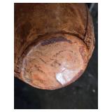 Collection of Vintage Bottles Including Erven Lucas Bols Stoneware, Leather-Wrapped Bottle, and Decorative Glass Decanter