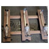 Wall-Mounted Liquor Dispenser Rack with 3 Optics