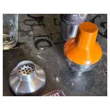 Cocktail Shakers and Barware Collection Including RumChata Bottle, Metal Shaker, Glass Shaker, and Cocktail Kit