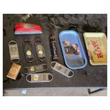 Cigar Accessories including Cigar Cutters, RAW Rolling Tray, and Golden Valley Lighter