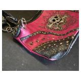 Pink Skull-Embellished Handbag with Studded Accents
