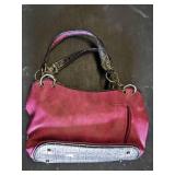 Pink Skull-Embellished Handbag with Studded Accents