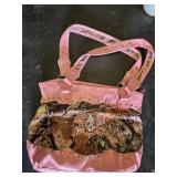 Pink Skull and Camo Handbag with Stud Accents