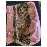 Pink Skull and Camo Handbag with Stud Accents