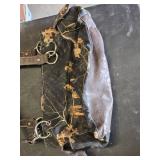 Brown Camo Print Handbag with Rhinestone Cross Design