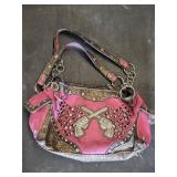 Western Style Handbag with Studded Design
