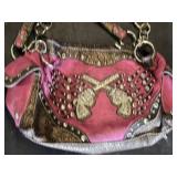 Western Style Handbag with Studded Design
