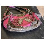 Western Style Handbag with Studded Design