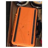 Fishing Gear Lot including Zebco OmniFlex, SpiderWire Stealth, and Ozark Trail Monofilament Lines, Reels, and Tackle Box
