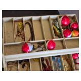 Plano Fishing Tackle Box with Assorted Fishing Gear and Wire Fish Basket