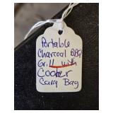 Portable Charcoal BBQ Grill with Cooler Carry Bag