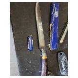 Lot of Hand Tools including Husky Utility Knife, Gerber Mini Multi-Tool, and Leatherman Multi-Tool
