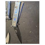 Lot of Folding Knives and Blades Including Multi-Tools and Decorative Knives for Parts or Repair
