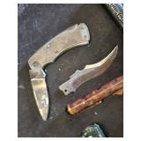 Lot of Folding Knives and Blades Including Multi-Tools and Decorative Knives for Parts or Repair