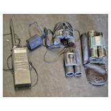 Realistic HTX-202 VHF FM Transceiver (flashes ER 1), Tasco and Bushnell Binoculars with Adapter