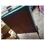 Decorative Blue and Leopard Print Cabinet with Tassels