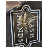 Bottle Opener, Hook & Ring Game, and "Wash Your Hands" Sign