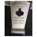 Bottle Opener, Hook & Ring Game, and "Wash Your Hands" Sign