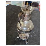 F.B. Rogers Silver Co. Glass and Metal Coffee Carafe with Warmer