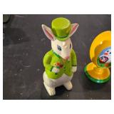 Easter and Animal Figurines, Piggy Bank, and Decor Items