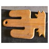 Wooden Bread Box and Cactus-Shaped Cutting Board