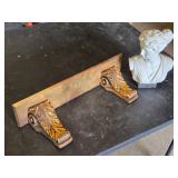 Bust of Diana Sculpture by G. Ruggeri with Decorative Corbels, Made in Italy