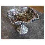 Black Marble Finish Pedestal Bowl