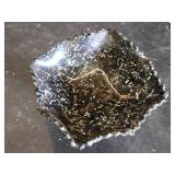 Black Marble Finish Pedestal Bowl