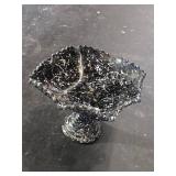 Black Marble Finish Pedestal Bowl