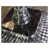 Black Marble Finish Pedestal Bowl