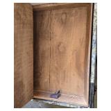 Antique Steamer Trunk with Decorative Interior - Hinge Holder is Missing or Bad