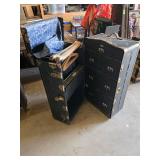 Horn Luggage Wardrobe Trunk with Drawers and Hangers