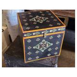 Hand-Painted Decorative Storage Box