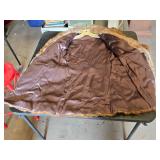 Vintage Fur Coat with Brown and White Patches - Back Length: 33", Chest: App. 32", Sleeve: 30" from back mid neck