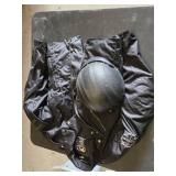 Fieldsheer Motorcycle Jacket and Helmet Set - Back Length: 28", Sleeve from Back Mid Neck: 36", Chest: Appr. 36"