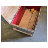 Wooden Storage Chest with Clown Decorations