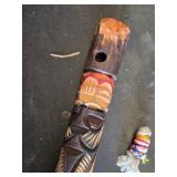 Handcrafted Woodwind Musical Instruments Set including Flutes and Reed Pipe