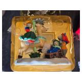 David Frykman Golf Figurines and Holiday Decorations Lot including Crystal Bowls, Brooches, and Snowman